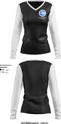 Pleasant Grove High School Lacrosse 63256449 Women's Long Sleeve V-neck Shirt - 2