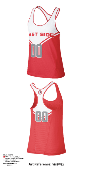 Tank Top, East Side High School Lacrosse, Women's Lacrosse, Teamtime, Team time, sublimation, custom sports apparel, team uniforms, spirit wear, spiritwear, sports uniforms, custom shirts, team store, custom team store, fundraiser sports, apparel fundraiser