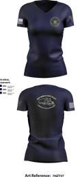 NJ State Police Commercial Vehicle Inspection Unit 62941270 Women's Short Sleeve V-neck Shirt - 1