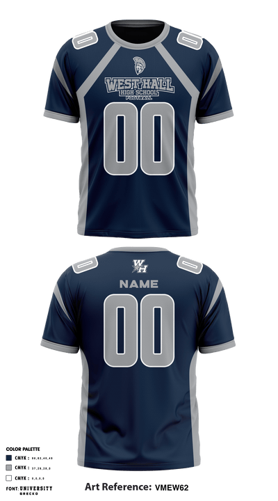 West Hall High School Football 10770595 Short Sleeve Performance Shirt - 2