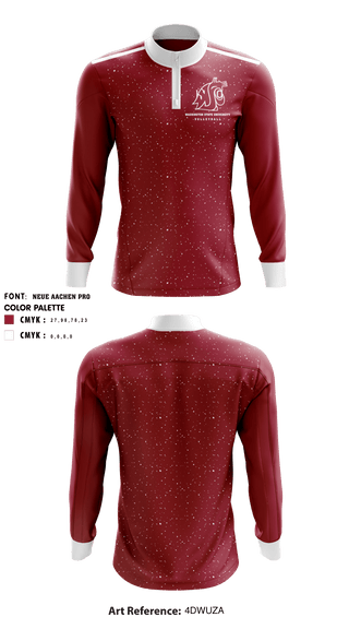 Quarter Zip Jacket, Washington State University Volleyball, Women's Volleyball, Teamtime, Team time, sublimation, custom sports apparel, team uniforms, spirit wear, spiritwear, sports uniforms, custom shirts, team store, custom team store, fundraiser sports, apparel fundraiser