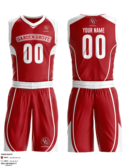 Garden Grove High School Basketball 41100389 Basketball Uniform - 1