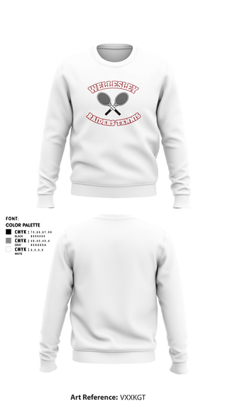 Crew Neck Sweatshirt, Girls Wellsesley Tennis, Tennis, Teamtime, Team time, sublimation, custom sports apparel, team uniforms, spirit wear, spiritwear, sports uniforms, custom shirts, team store, custom team store, fundraiser sports, apparel fundraiser