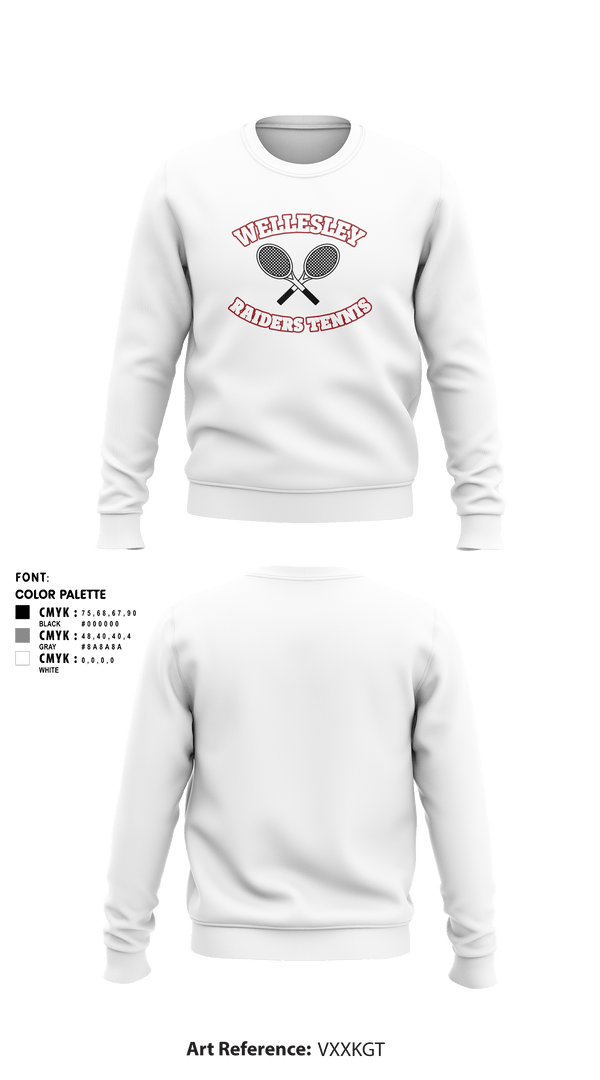 Crew Neck Sweatshirt, Girls Wellsesley Tennis, Tennis, Teamtime, Team time, sublimation, custom sports apparel, team uniforms, spirit wear, spiritwear, sports uniforms, custom shirts, team store, custom team store, fundraiser sports, apparel fundraiser