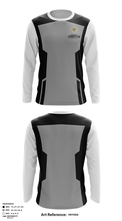 Community Christian College Football 1126993 Long Sleeve Performance Shirt - 1