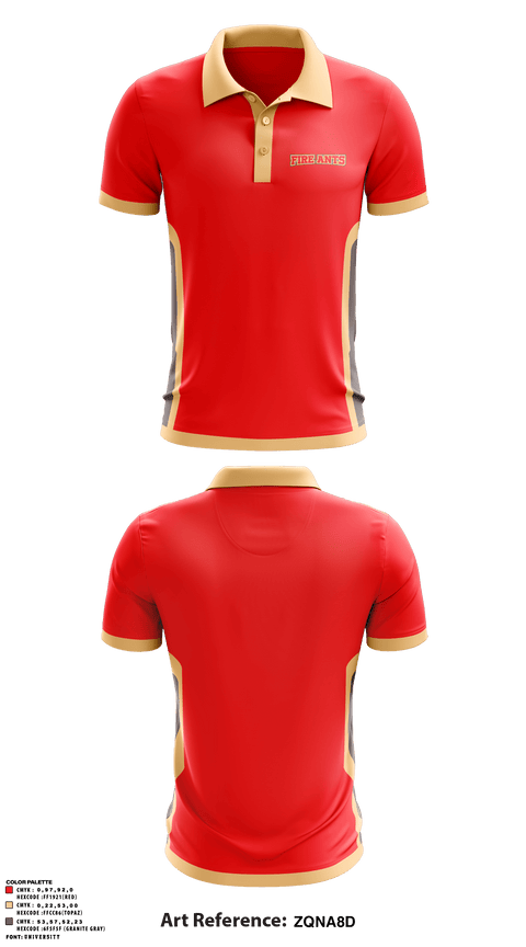 Short Sleeve Performance Polo, Fire Ants, Men's Basketball, Teamtime, Team time, sublimation, custom sports apparel, team uniforms, spirit wear, spiritwear, sports uniforms, custom shirts, team store, custom team store, fundraiser sports, apparel fundraiser