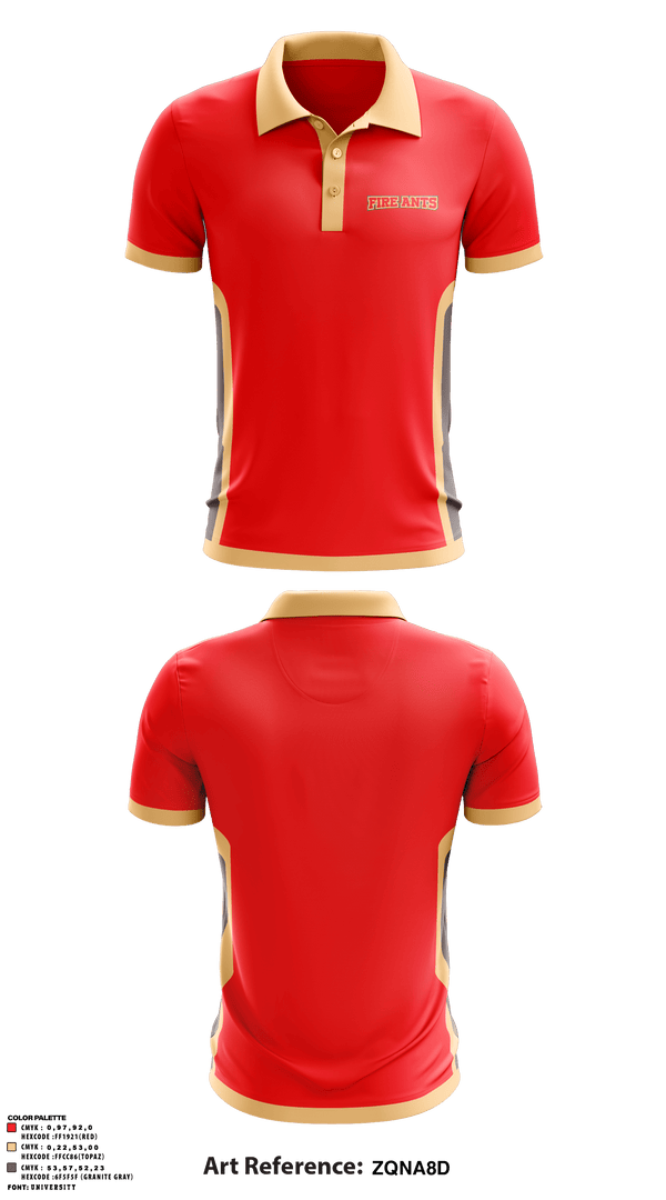 Short Sleeve Performance Polo, Fire Ants, Men's Basketball, Teamtime, Team time, sublimation, custom sports apparel, team uniforms, spirit wear, spiritwear, sports uniforms, custom shirts, team store, custom team store, fundraiser sports, apparel fundraiser