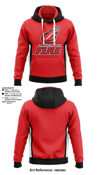 Hoodie, Lakeland Fire, Men's Basketball, Teamtime, Team time, sublimation, custom sports apparel, team uniforms, spirit wear, spiritwear, sports uniforms, custom shirts, team store, custom team store, fundraiser sports, apparel fundraiser