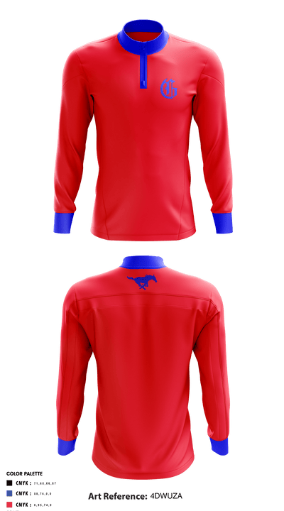 Grapevine Mustangs 91770240 Quarter Zip Jacket - 3