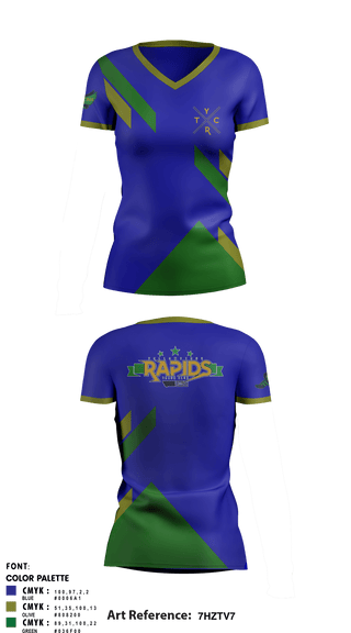 Women's Short Sleeve Vneck Shirt, Yellowstone Rapids Track, Track & Field, Teamtime, Team time, sublimation, custom sports apparel, team uniforms, spirit wear, spiritwear, sports uniforms, custom shirts, team store, custom team store, fundraiser sports, apparel fundraiser