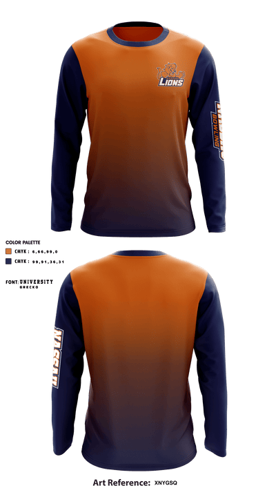 Nassau Community College Bowling 9538470 Long Sleeve Performance Shirt - 1