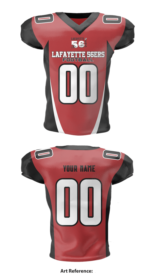 Football Jersey, Lafayette 56Ers, Football, Teamtime, Team time, sublimation, custom sports apparel, team uniforms, spirit wear, spiritwear, sports uniforms, custom shirts, team store, custom team store, fundraiser sports, apparel fundraiser