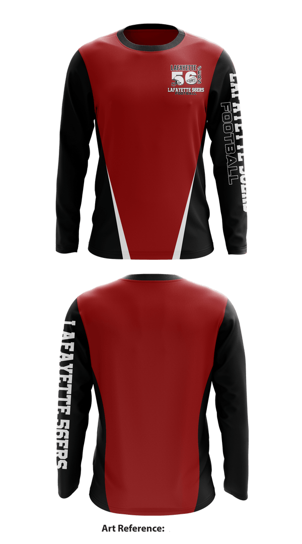 Long Sleeve Performance Shirt, Lafayette 56Ers, Football, Teamtime, Team time, sublimation, custom sports apparel, team uniforms, spirit wear, spiritwear, sports uniforms, custom shirts, team store, custom team store, fundraiser sports, apparel fundraiser