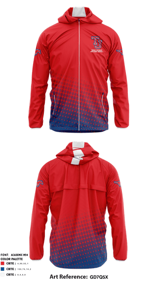 Windbreaker, Thomas Jefferson High School Football, Football, Teamtime, Team time, sublimation, custom sports apparel, team uniforms, spirit wear, spiritwear, sports uniforms, custom shirts, team store, custom team store, fundraiser sports, apparel fundraiser