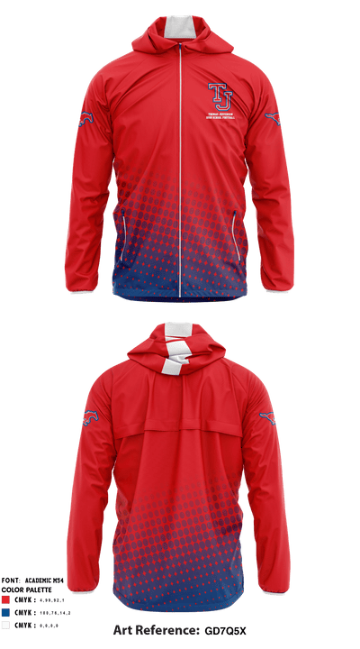 Thomas Jefferson High School Football 68122114 Windbreaker - 1