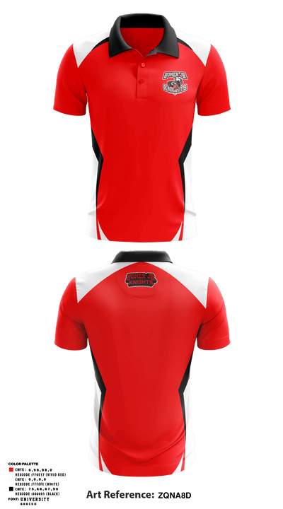 Homer Jr. Knights 63034779 Short Sleeve Performance Polo - 2