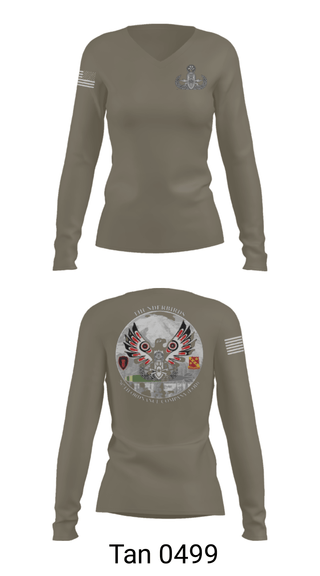 Women's Long Sleeve Vneck Shirt, , Army, Teamtime, Team time, sublimation, custom sports apparel, team uniforms, spirit wear, spiritwear, sports uniforms, custom shirts, team store, custom team store, fundraiser sports, apparel fundraiser