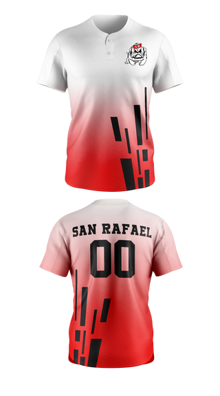 San Rafael 19408203 Two Button Softball Jersey - 1