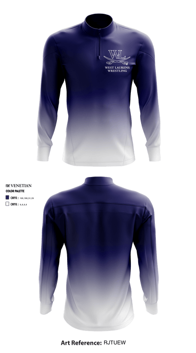 West Laurens High School Wrestling 83204724 Quarter Zip Jacket - 1