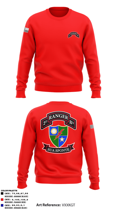 2nd Ranger Battalion 70049329 Crew Neck Sweatshirt - 2