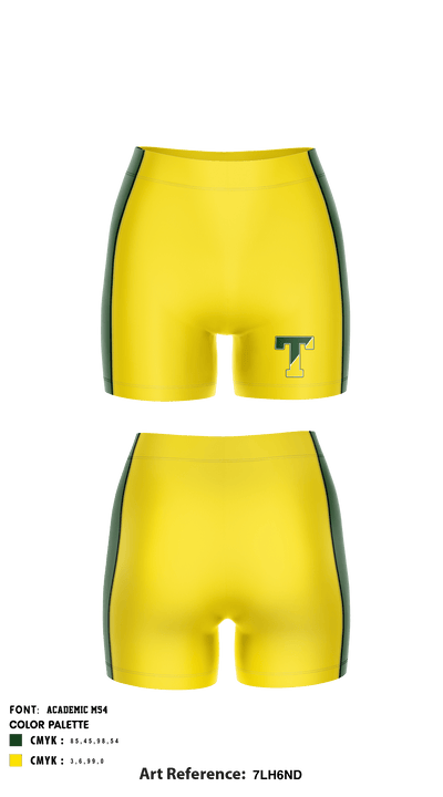 Taconic High School Volleyball 26091009 Women's Compression Shorts - 2