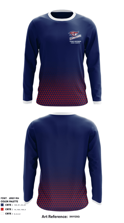 Plymouth Whitemarsh High School Cross Country 10498628 Long Sleeve Performance Shirt - 1