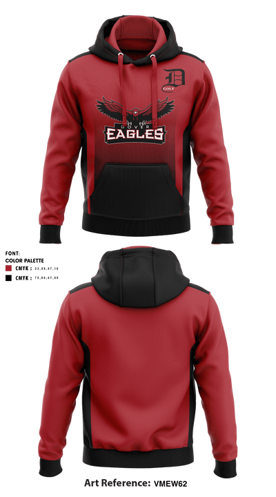 Dover Area High School Golf 14793470 Hoodie - 1