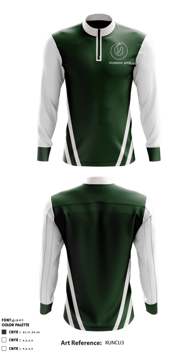 Olympus High School Golf 41989017 Quarter Zip Jacket - 1