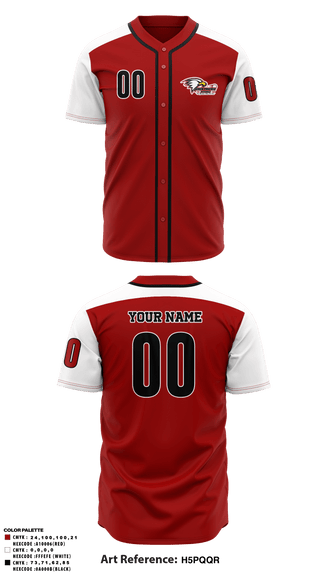 Two Button Baseball Jersey, Eden Prairie Baseball Association, Baseball, Teamtime, Team time, sublimation, custom sports apparel, team uniforms, spirit wear, spiritwear, sports uniforms, custom shirts, team store, custom team store, fundraiser sports, apparel fundraiser