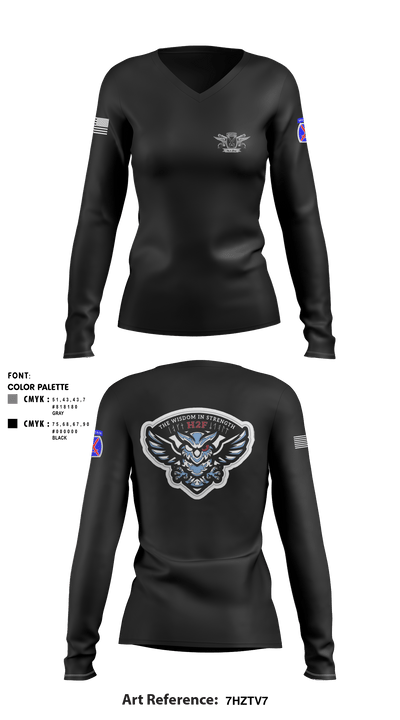 10th CAB H2F 35470377 Women's Long Sleeve V-neck Shirt - 6