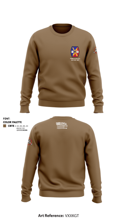 732nd 5-113 FA B Battery MST 32586905 Crew Neck Sweatshirt - 2