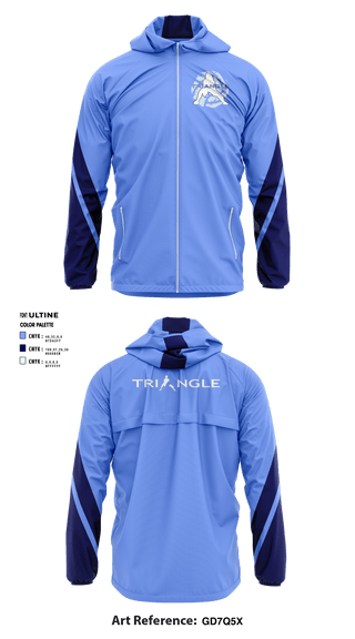 Windbreaker, Triangle Volleyball Club, Women's Volleyball, Teamtime, Team time, sublimation, custom sports apparel, team uniforms, spirit wear, spiritwear, sports uniforms, custom shirts, team store, custom team store, fundraiser sports, apparel fundraiser