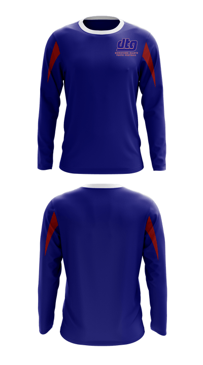 Downtown Giants Youth Football 68980247 Long Sleeve Performance Shirt - 1