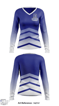 Dolgeville Central High School Basketball 27046931 Women's Long Sleeve V-neck Shirt - 1