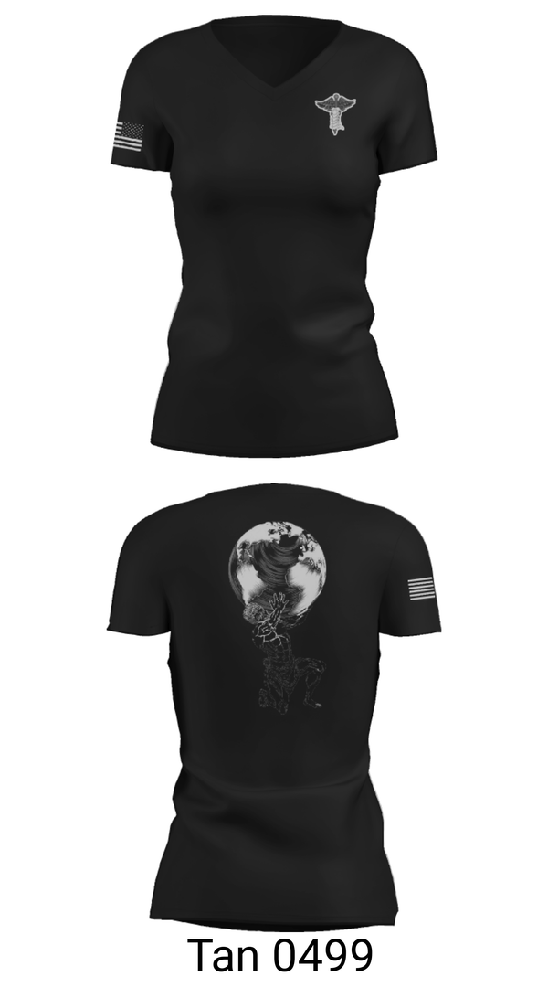 Women's Short Sleeve Vneck Shirt, , Air Force, Teamtime, Team time, sublimation, custom sports apparel, team uniforms, spirit wear, spiritwear, sports uniforms, custom shirts, team store, custom team store, fundraiser sports, apparel fundraiser