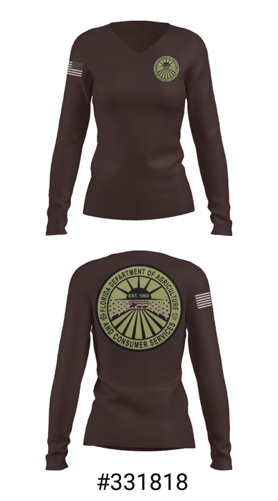FDACS-OALE Group 4 90195814 Women's Long Sleeve V-neck Shirt - 46