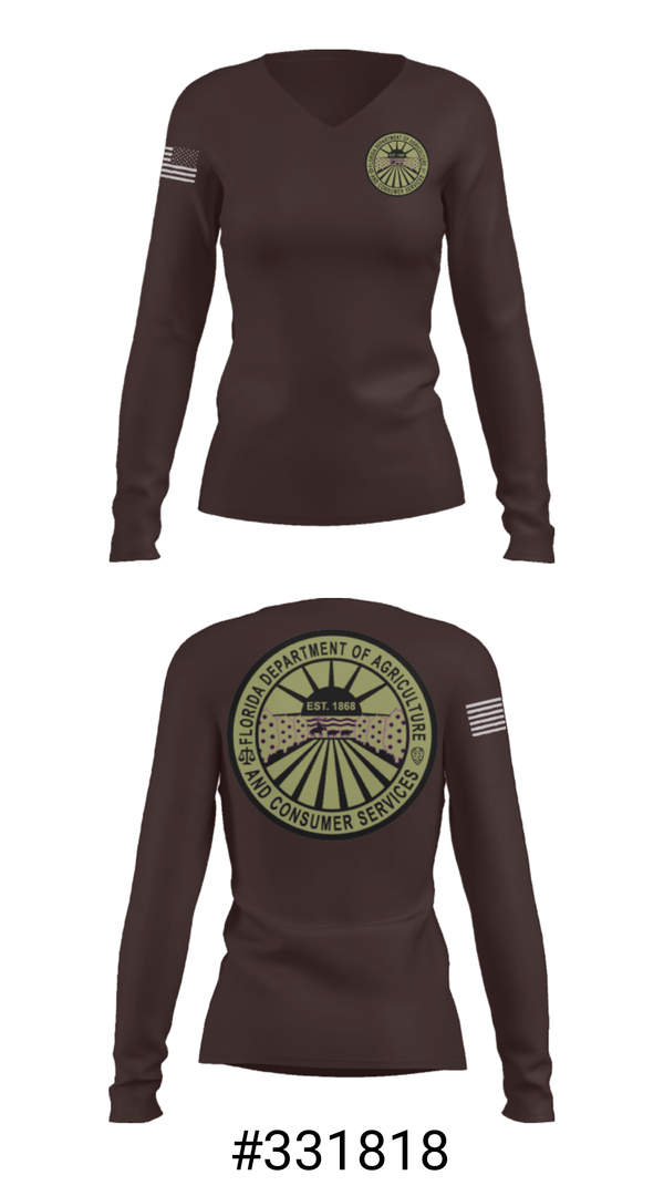 Women's Long Sleeve Vneck Shirt, , Police, Teamtime, Team time, sublimation, custom sports apparel, team uniforms, spirit wear, spiritwear, sports uniforms, custom shirts, team store, custom team store, fundraiser sports, apparel fundraiser