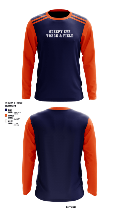 Sleepy Eye High School Track 6293741 Long Sleeve Performance Shirt - 1
