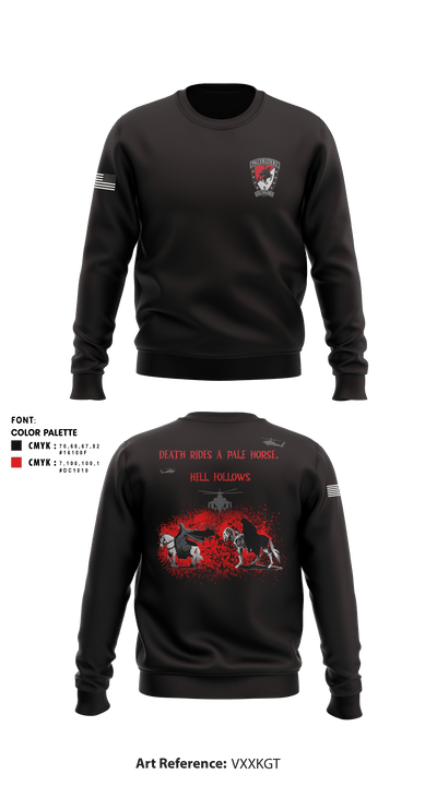B Troop 6-6 CAV 27154728 Crew Neck Sweatshirt - 1