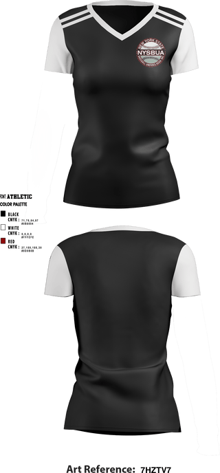 Women's Short Sleeve Vneck Shirt, New York State Baseball Umpires Association, Baseball, Teamtime, Team time, sublimation, custom sports apparel, team uniforms, spirit wear, spiritwear, sports uniforms, custom shirts, team store, custom team store, fundraiser sports, apparel fundraiser