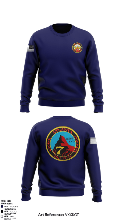 Atlanta fire station 7 “ THE ROCK” 42892340 Crew Neck Sweatshirt - 49