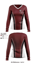 Bennett High School cheer 23557518 Women's Long Sleeve V-neck Shirt - 1