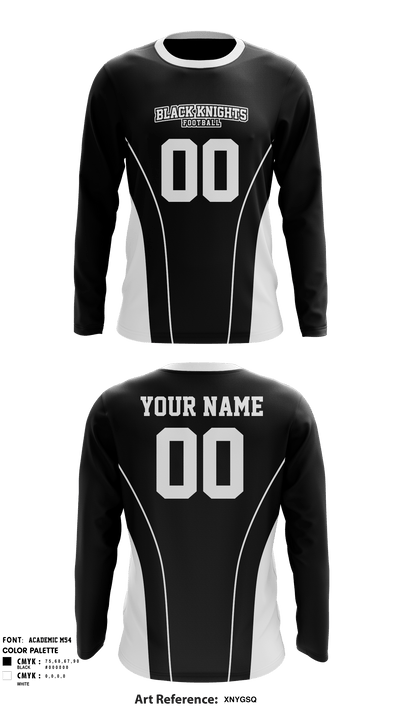 Black knights 59057864 Long Sleeve Performance Shirt - 2
