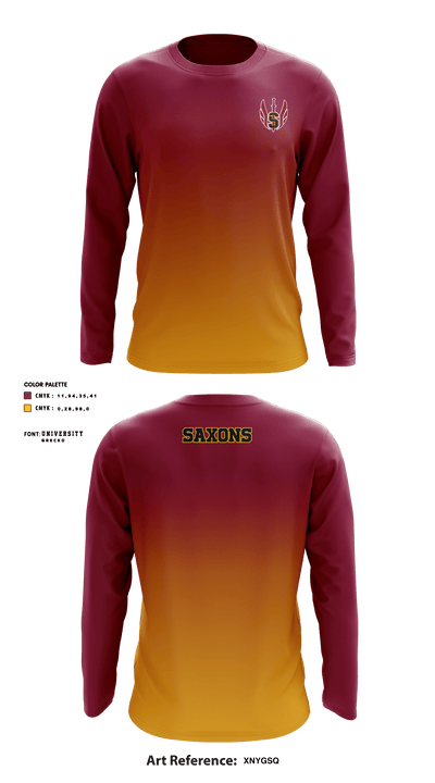 Schaumburg High School Cross Country 51638102 Long Sleeve Performance Shirt - 3 (1)