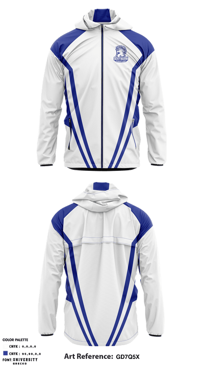 Southern High School Wrestling 65040705 Windbreaker - 1