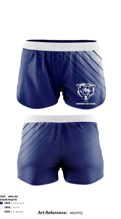 Barringer High School Cheer 59668460 Women's Shorts - 1