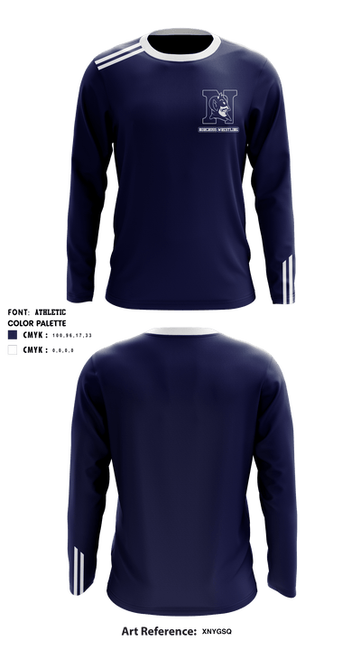 Norcross High School Wrestling 64880600 Long Sleeve Rash Guard Shirt - 2