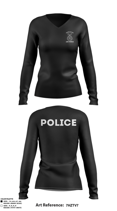 Sfs 72631557 Women's Long Sleeve V-neck Shirt - 13
