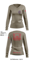 B 104th 82799853 Women's Long Sleeve V-neck Shirt - 6