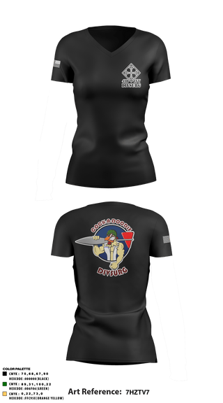 Women's Short Sleeve Vneck Shirt, DIVSURG, 4ID, Army, Teamtime, Team time, sublimation, custom sports apparel, team uniforms, spirit wear, spiritwear, sports uniforms, custom shirts, team store, custom team store, fundraiser sports, apparel fundraiser